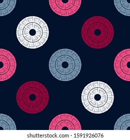 Art seamless pattern. Folk motif. Vector geometric background. Can be used for social media, posters, email, print, ads designs.