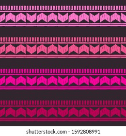 Art seamless pattern. Folk motif. Vector geometric background. Can be used for social media, posters, email, print, ads designs.