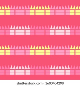 Art seamless pattern. Folk motif. Vector geometric background. Can be used for social media, posters, email, print, ads designs.