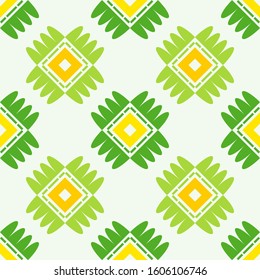 Art seamless pattern. Folk motif. Vector geometric background. Can be used for social media, posters, email, print, ads designs.