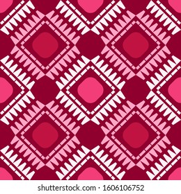 Art seamless pattern. Folk motif. Vector geometric background. Can be used for social media, posters, email, print, ads designs.