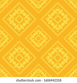 Art seamless pattern. Folk motif. Vector geometric background. Can be used for social media, posters, email, print, ads designs.