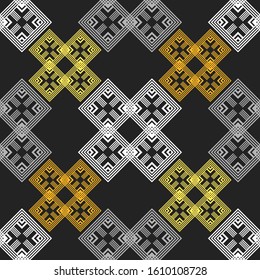 Art seamless pattern. Folk motif. Vector geometric background. Can be used for social media, posters, email, print, ads designs.