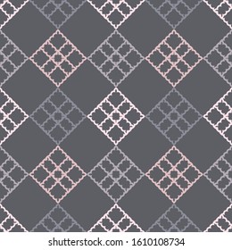 Art seamless pattern. Folk motif. Vector geometric background. Can be used for social media, posters, email, print, ads designs.