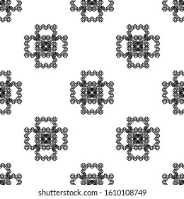 Art seamless pattern. Folk motif. Vector geometric background. Can be used for social media, posters, email, print, ads designs.