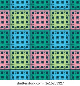Art seamless pattern. Folk motif. Vector geometric background. Can be used for social media, posters, email, print, ads designs.