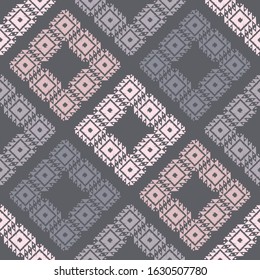 Art seamless pattern. Folk motif. Vector geometric background. Can be used for social media, posters, email, print, ads designs.