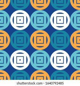 Art seamless pattern. Folk motif. Vector geometric background. Can be used for social media, posters, email, print, ads designs.