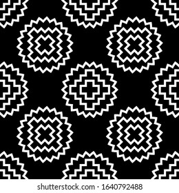 Art seamless pattern. Folk motif. Vector geometric background. Can be used for social media, posters, email, print, ads designs.