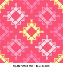 Diseño sin fisuras. Motivo popular. Fondo geométrico vectorial. Puede ser usado para medios sociales, afiches, correo electrónico, impresión, diseños de anuncios.