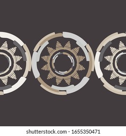 Art seamless pattern. Folk motif. Vector geometric background. Can be used for social media, posters, email, print, ads designs.