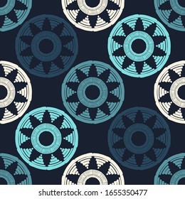 Art seamless pattern. Folk motif. Vector geometric background. Can be used for social media, posters, email, print, ads designs.