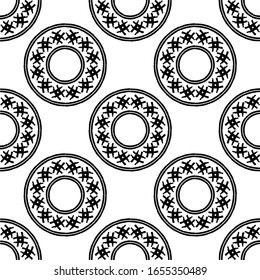 Art seamless pattern. Folk motif. Vector geometric background. Can be used for social media, posters, email, print, ads designs.