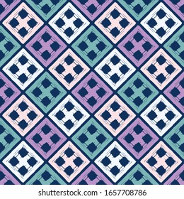 Art seamless pattern. Folk motif. Vector geometric background. Can be used for social media, posters, email, print, ads designs.