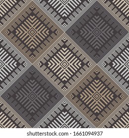 Art seamless pattern. Folk motif. Vector geometric background. Can be used for social media, posters, email, print, ads designs.