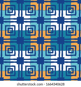 Art seamless pattern. Folk motif. Vector geometric background. Can be used for social media, posters, email, print, ads designs.