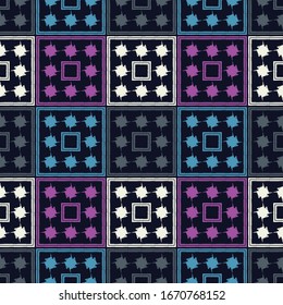Diseño sin fisuras. Motivo popular. Fondo geométrico vectorial. Puede ser usado para medios sociales, afiches, correo electrónico, impresión, diseños de anuncios.