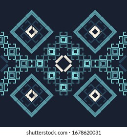 Diseño sin fisuras. Motivo popular. Fondo geométrico vectorial. Puede ser usado para medios sociales, afiches, correo electrónico, impresión, diseños de anuncios.