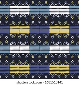 Art seamless pattern. Folk motif. Vector geometric background. Can be used for social media, posters, email, print, ads designs.