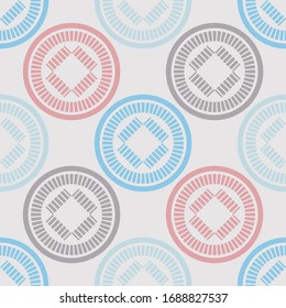 Art seamless pattern. Folk motif. Vector geometric background. Can be used for social media, posters, email, print, ads designs.