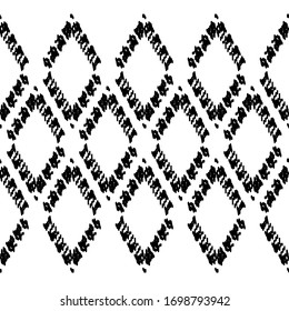 Art seamless pattern. Folk motif. Vector geometric background. Can be used for social media, posters, email, print, ads designs.