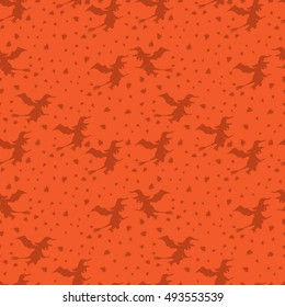 Art seamless pattern for Happy Halloween background. Design template for flyers, posters,ecards, invitations, brochures,etc. Creative style. Vector illustration