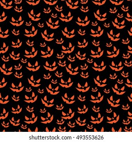 Art seamless pattern for Happy Halloween background. Design template for flyers, posters,ecards, invitations, brochures,etc. Creative style. Vector illustration