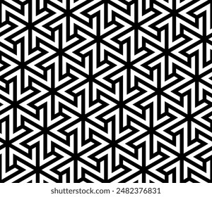 Art of Seamless pattern. Interlocking Geometric Shape repeated patterns of printable vector.