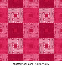 Art seamless pattern. Lace. Color - red. Simple design. Vector geometric background. Can be used for social media, posters, email, print, ads designs.