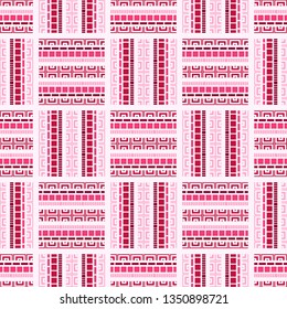 Art seamless pattern. Lace. Color - red. Simple design. Vector geometric background. Can be used for social media, posters, email, print, ads designs.