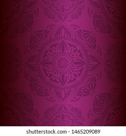 Art seamless pattern mandala. Ethnic abstract print. Colorful repeating background texture. Culture bohemian ornament.Vector illustration.