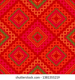 Art seamless pattern. Multicolored. Simple design. Vector geometric background. Can be used for social media, posters, email, print, ads designs.
