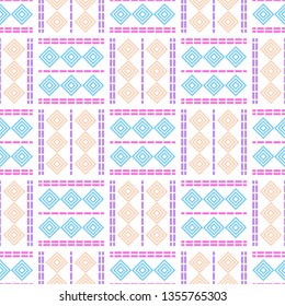 Art seamless pattern. Pearl colors. Pink, yellow, blue, lilac. Simple design. Vector geometric background. Can be used for social media, posters, email, print, ads designs.