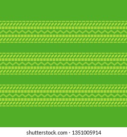 Art seamless pattern. Spring leaves. Color - green, yellow. Simple design. Vector geometric background. Can be used for social media, posters, email, print, ads designs.