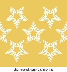 Art seamless pattern. Stars. Ethnic print. Multicolored. Boho. Traditional ornament. Folk motif. Vector geometric background. Can be used for social media, posters, email, print, ads designs.