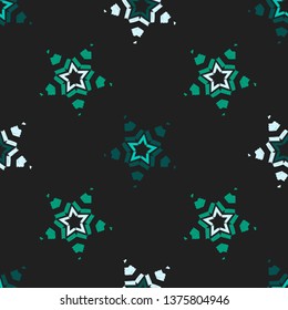 Art seamless pattern. Stars. Ethnic print. Multicolored. Boho. Traditional ornament. Folk motif. Vector geometric background. Can be used for social media, posters, email, print, ads designs.