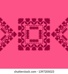 Art seamless pattern. Summer flowers. Multicolored. Simple design. Vector geometric background. Can be used for social media, posters, email, print, ads designs.
