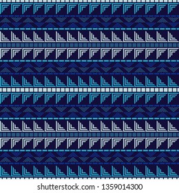Art seamless pattern. Theme - sea. Color - blue. Simple design. Vector geometric background. Can be used for social media, posters, email, print, ads designs.