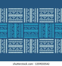 Art seamless pattern. Theme - sea. Color - blue. Simple design. Vector geometric background. Can be used for social media, posters, email, print, ads designs.