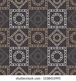 Art seamless pattern. Traditional ornament. Vector geometric background. Can be used for social media, posters, email, print, ads designs.