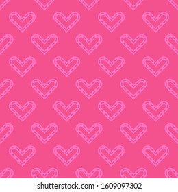 Art seamless pattern. Valentine's day. Vector geometric background. Can be used for social media, posters, email, print, ads designs.