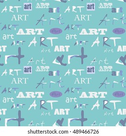 Art seamless pattern. Vector background