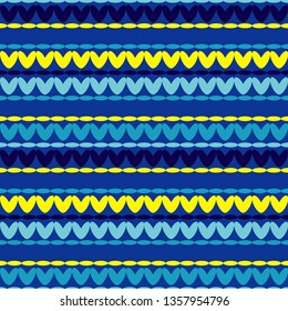Art seamless pattern. A warm sweater. Knitted rectangles. Color - blue. Simple design. Vector geometric background. Can be used for social media, posters, email, print, ads designs.