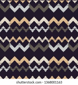 Art seamless pattern. Zigzag. Ethnic print. Multicolored. Boho. Traditional ornament. Folk motif. Vector geometric background. Can be used for social media, posters, email, print, ads designs.