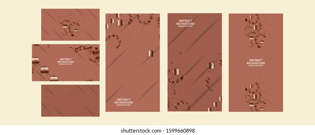 Art set of cards in the style of abstract trend colors. Modern flyer or banner concept