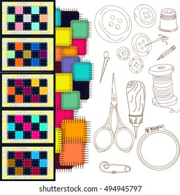 art set for needlework, sewing