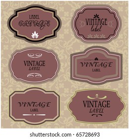 art set of vector vintage frame lable