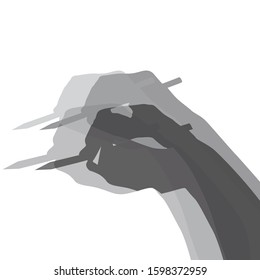 art of shadow hand writting