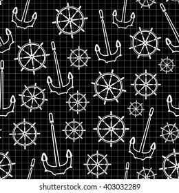 Art shipping back pattern seamless black drawing grid