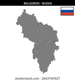 Art shows Belgorod map with concentric circles